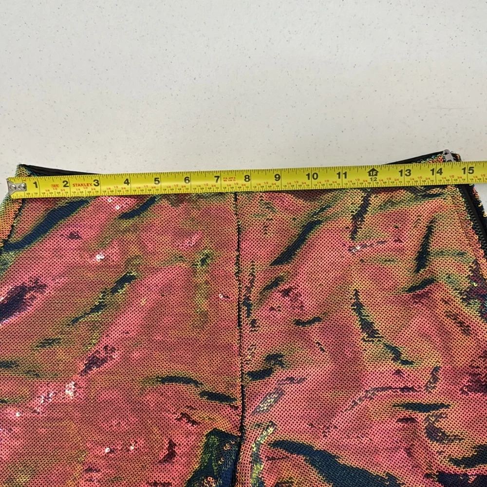 BLANKNYC Cosmic Charge Iridescent Sequin Multi Color Festival Shorts 26